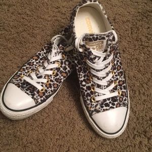 Converse All Star leopard sneakers